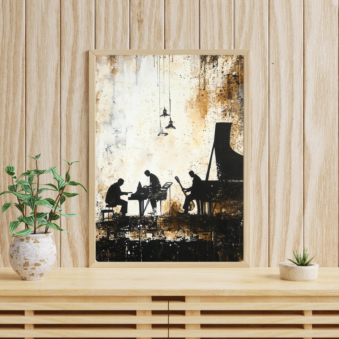 Jazz Band Silhouette Art Print, Minimalist New Orleans - Image 2