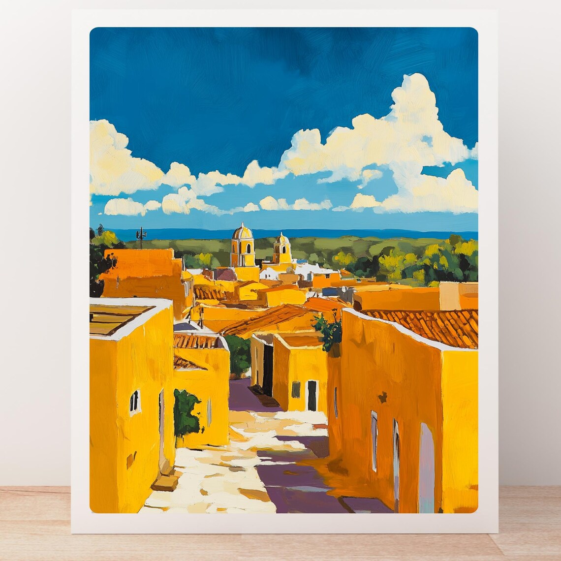 Izamal Mexico Yellow City Colonial Architecture Travel Poster - Image 5