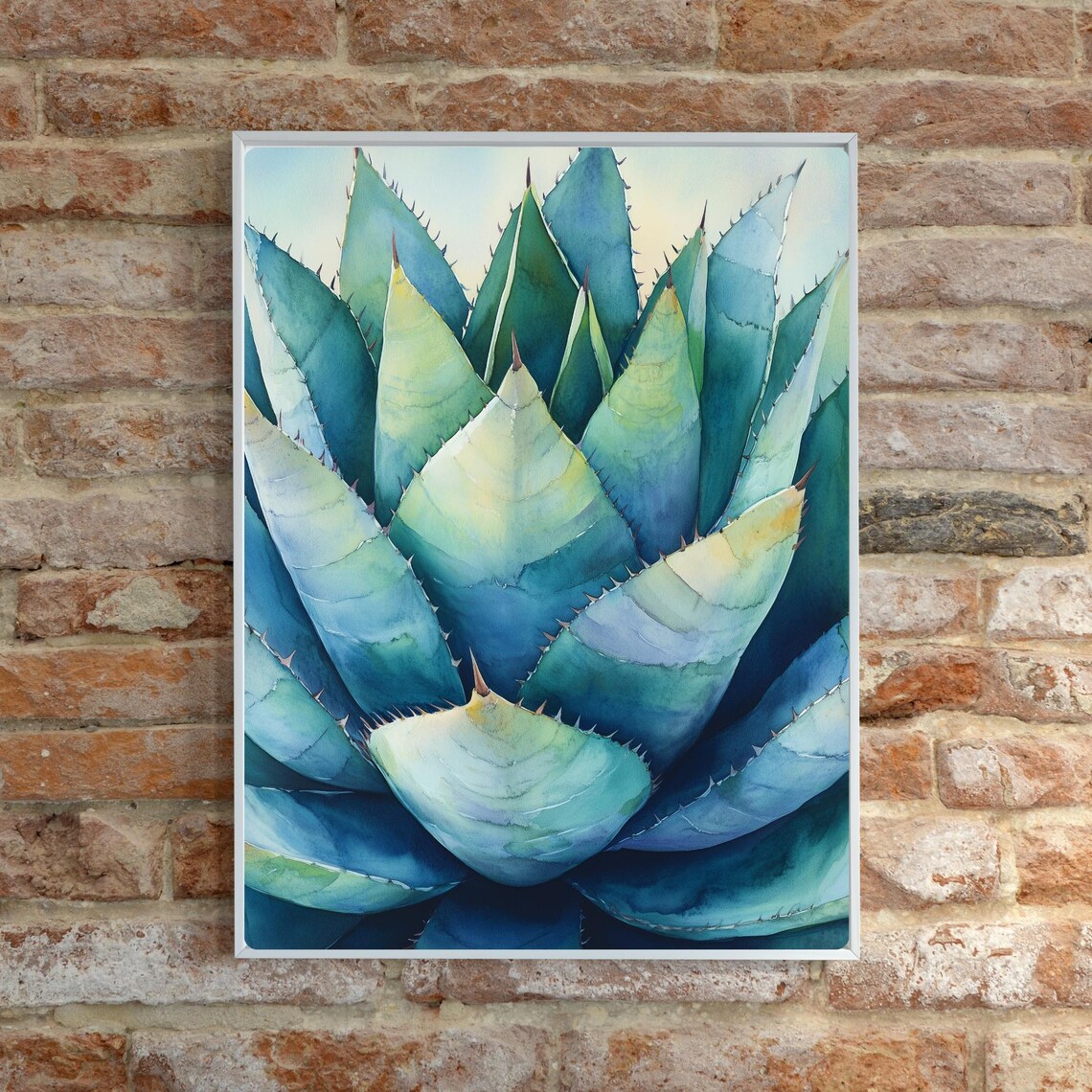 Blue Agave Watercolor Art Print, Southwestern Desert - Image 5