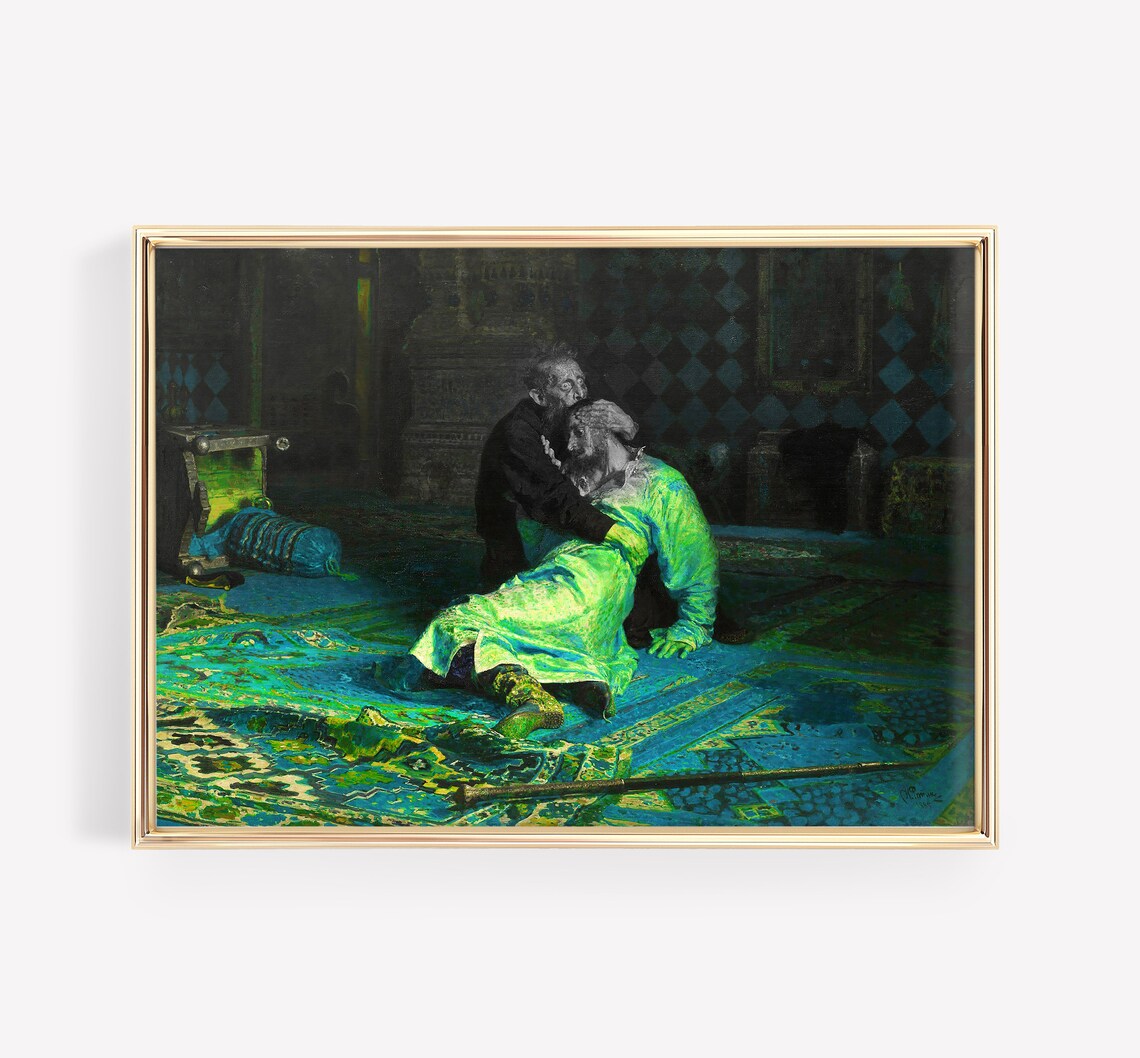 Ilya Repin Gothic Exhibition Poster, Vintage Artwork