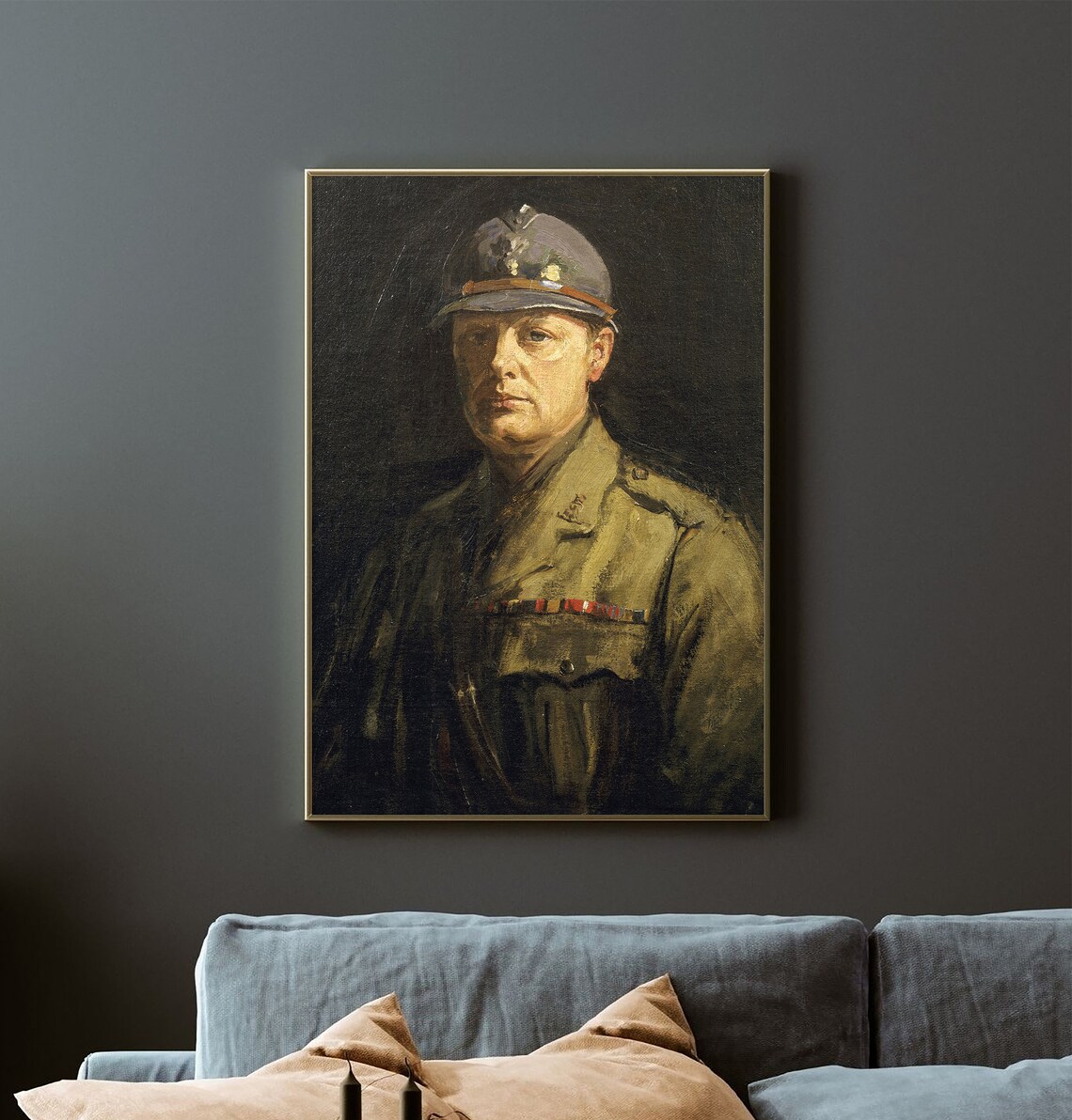 Winston Churchill Vintage Portrait Art Print