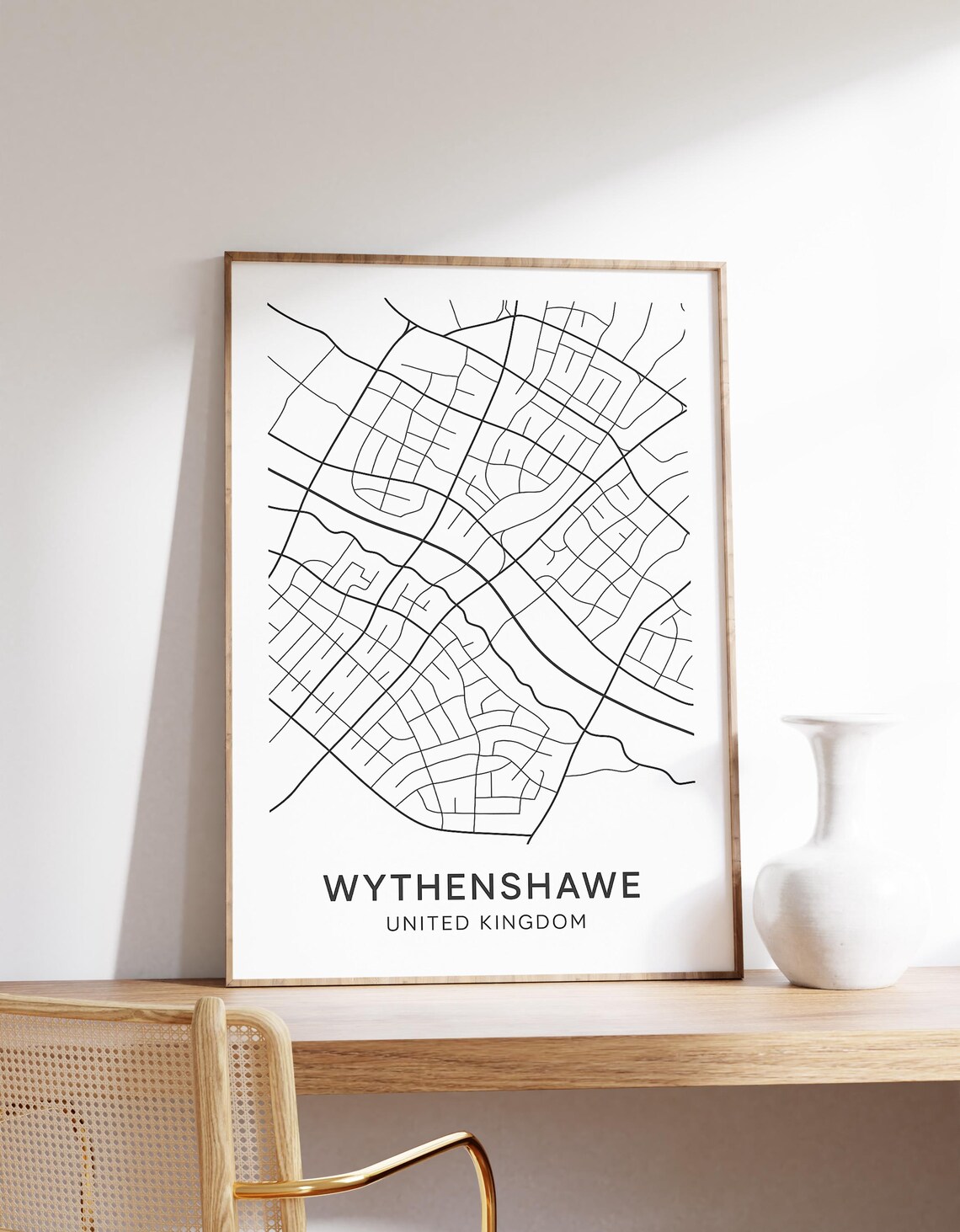 Wythenshawe Map Poster, Manchester Suburb