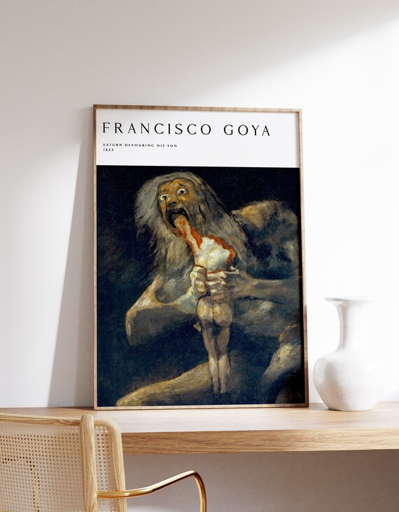 Francisco Goya Saturn Devouring His Son 1823 Exhibition Art Poster