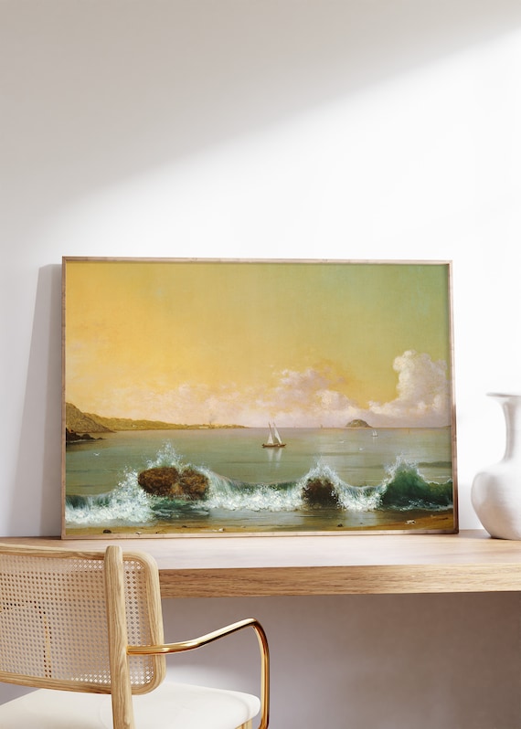 Martin Johnson Heade Rio de Janeiro Coast Seascape Oil Painting Poster