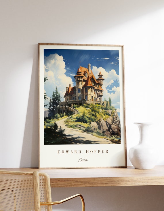Castle Poster Edward Hopper Vintage Painting Modern Wall Art Antique Print Decor