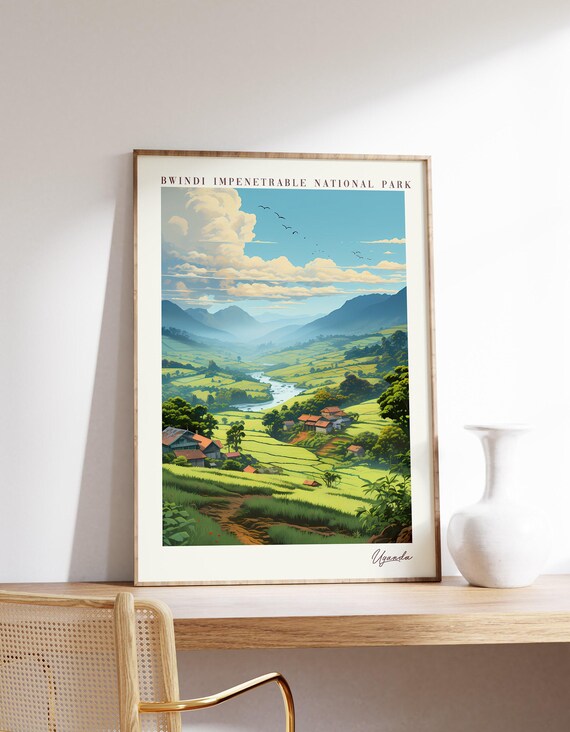 Bwindi Impenetrable National Park Uganda Green Valley Poster