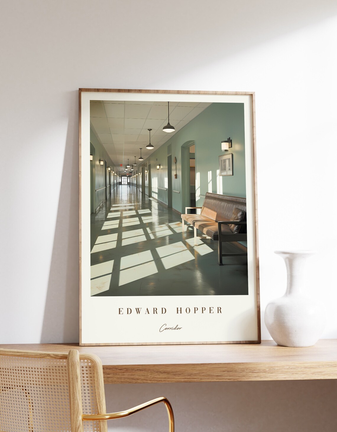 Edward Hopper Corridor Poster, Mid-Century Modern