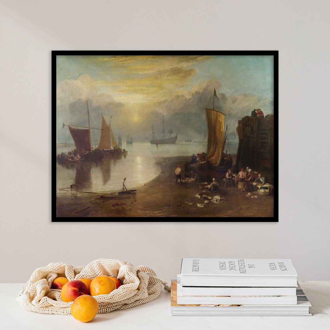 William Turner Sun Rising Through Vapour 1809 Fishermen Dawn Poster