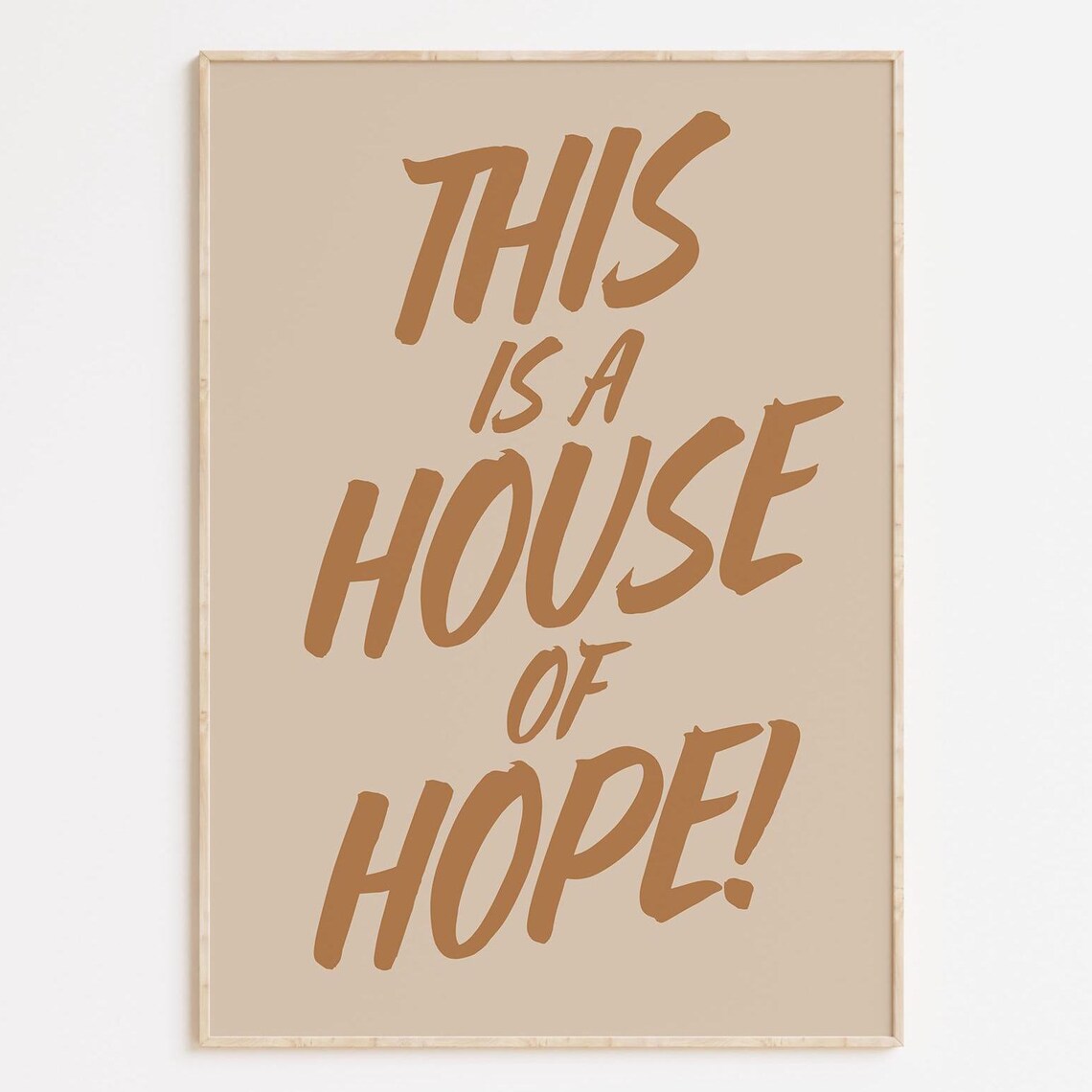 House Of Hope Christian Print Inspirational Scripture Wall Art
