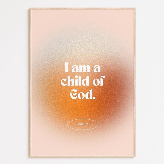 Child Of God Christian Wall Art Prints Trendy Scripture Prayer Board Printables Bible Verse Gifts For Women