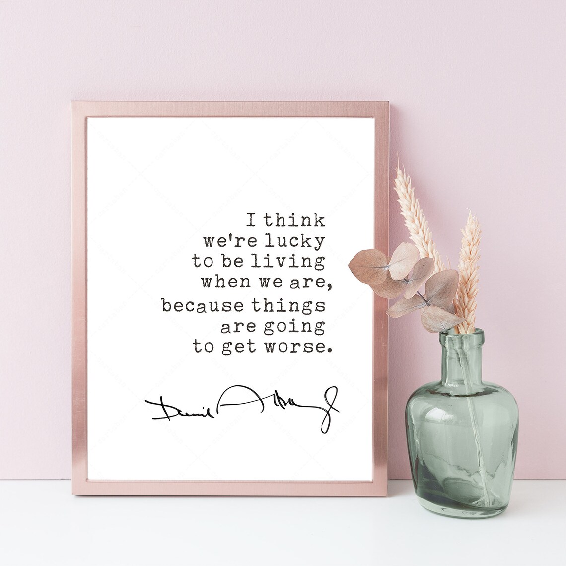 David Attenborough Quote, Climate Change Poster - Image 4