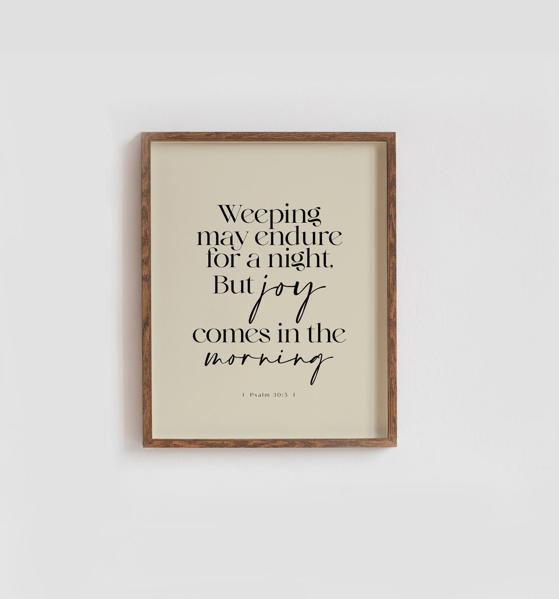Psalm 30:5 Weeping May Endure But Joy Comes in the Morning Poster - Image 2