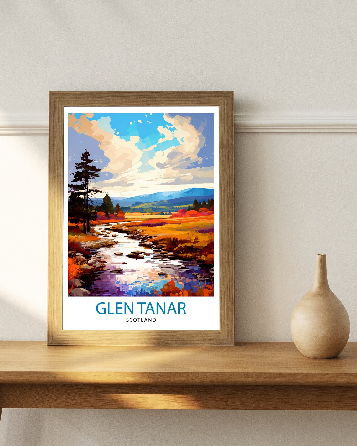 Glen Tanar Scotland River Valley Pine Forest Autumn Colors Poster - Image 3