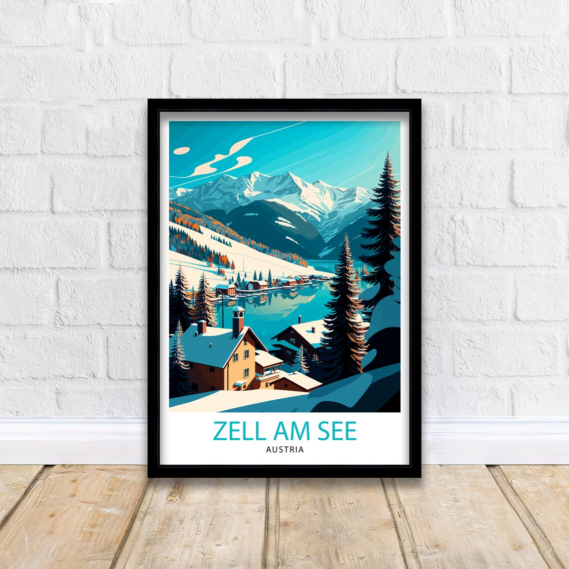Zell Am See Austria Travel Poster, Wall Decor - Image 2