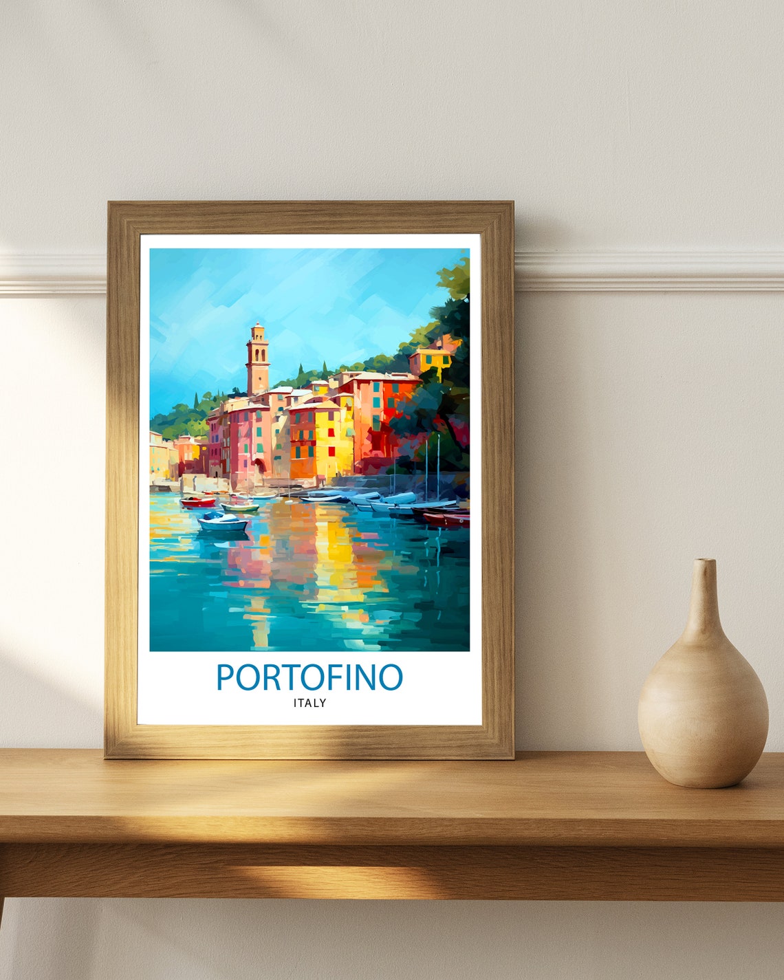 Portofino Italy Travel Print Portofino Wall Decor Portofino Poster Italy Travel Prints Portofino Art Print Portofino Illustration Portofino - Image 3