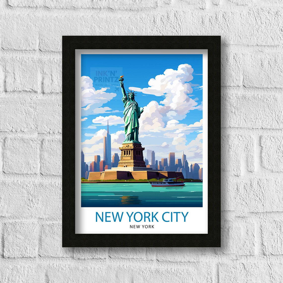 New York City Travel Poster, NYC Illustration Print - Image 2