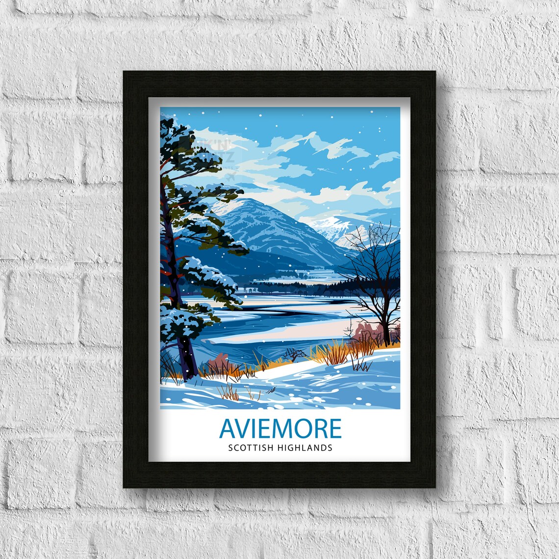 Aviemore Scotland Travel Poster, Cairngorms Park - Image 3