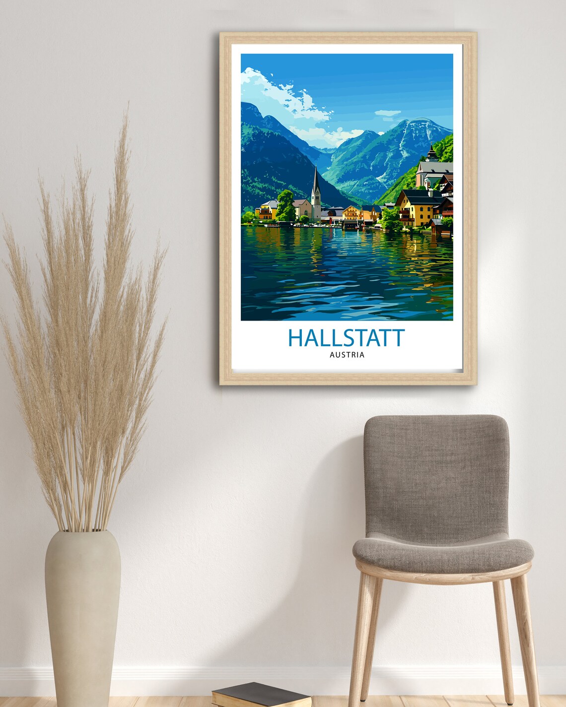 Hallstatt Austria Travel Poster, Home Living Decor - Image 2