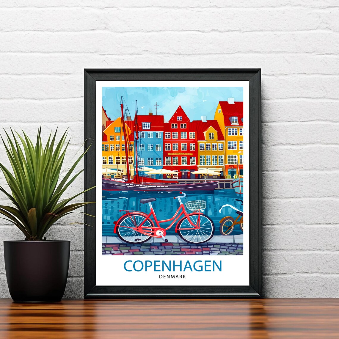 Copenhagen Denmark Travel Poster, Europe Wall Decor - Image 2
