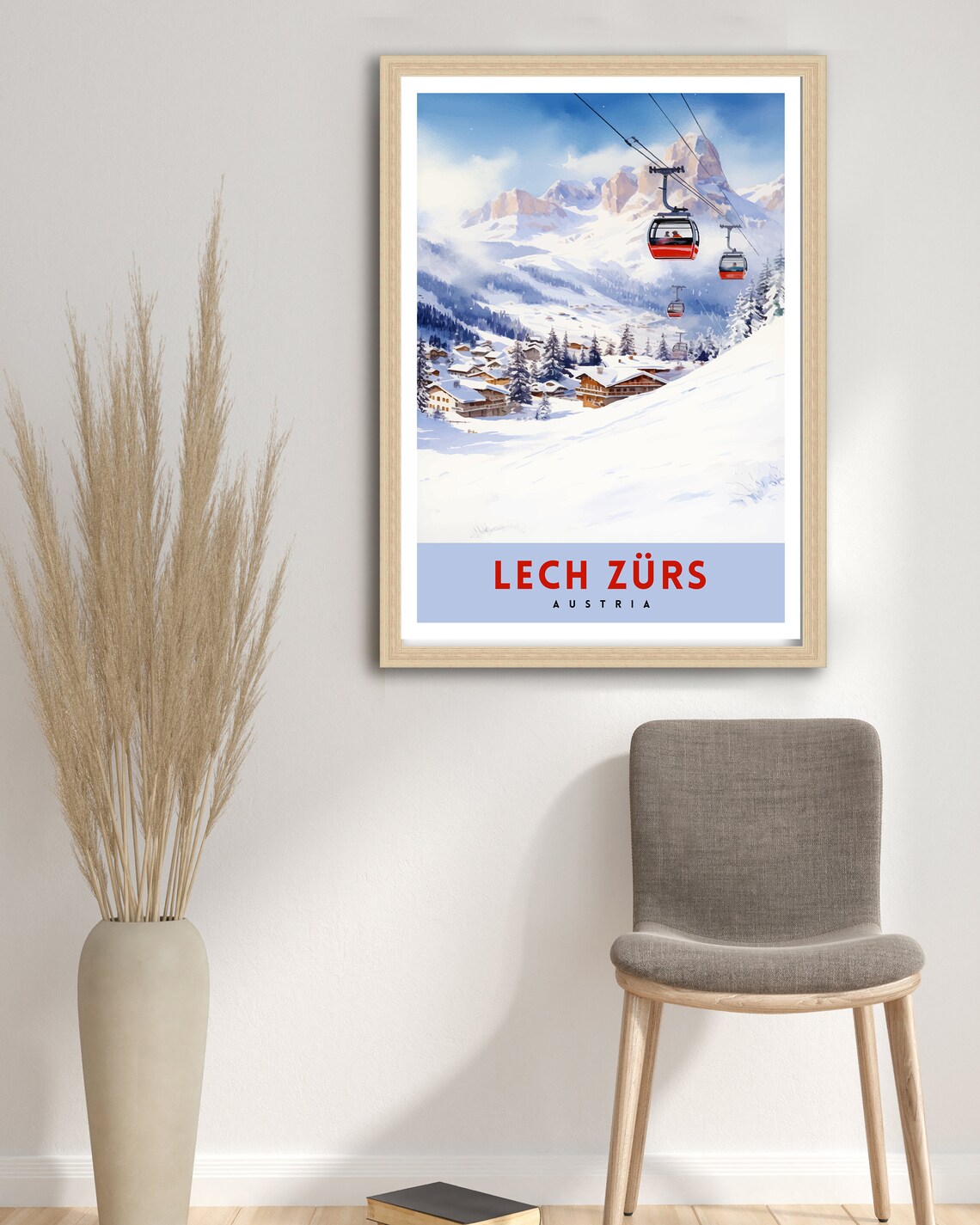 Lech Zurs Am Arlberg Austria Ski Lovers Art Print - Image 2