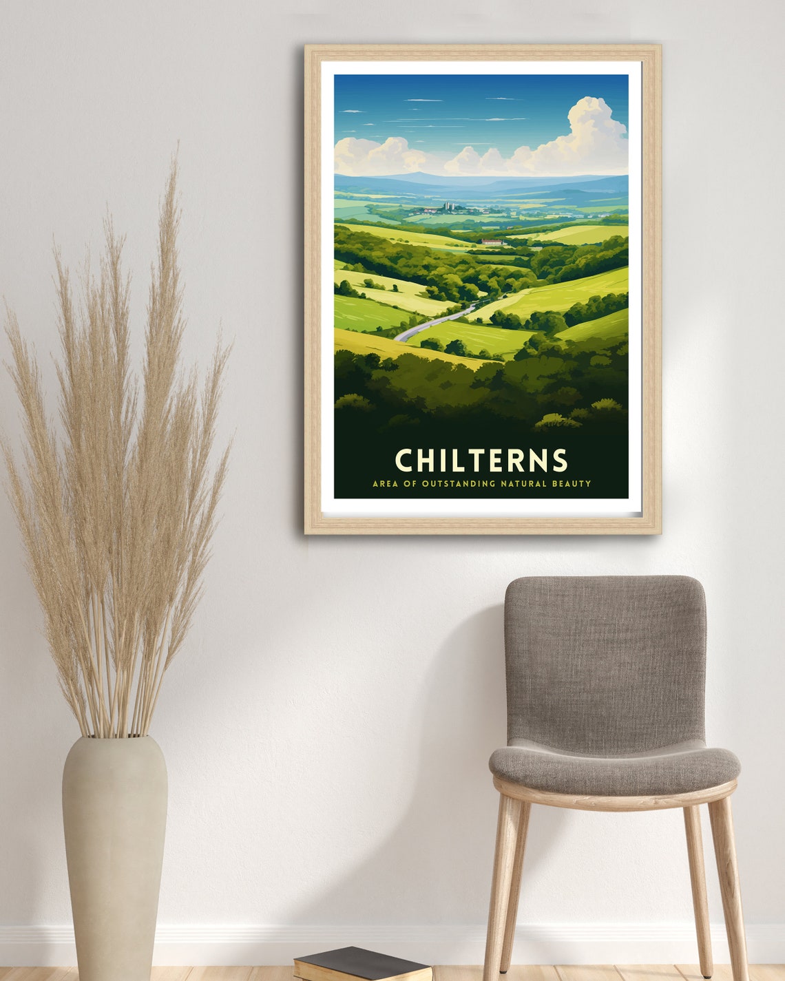 Chilterns England Rolling Hills Green Valleys Nature Art Print - Image 2