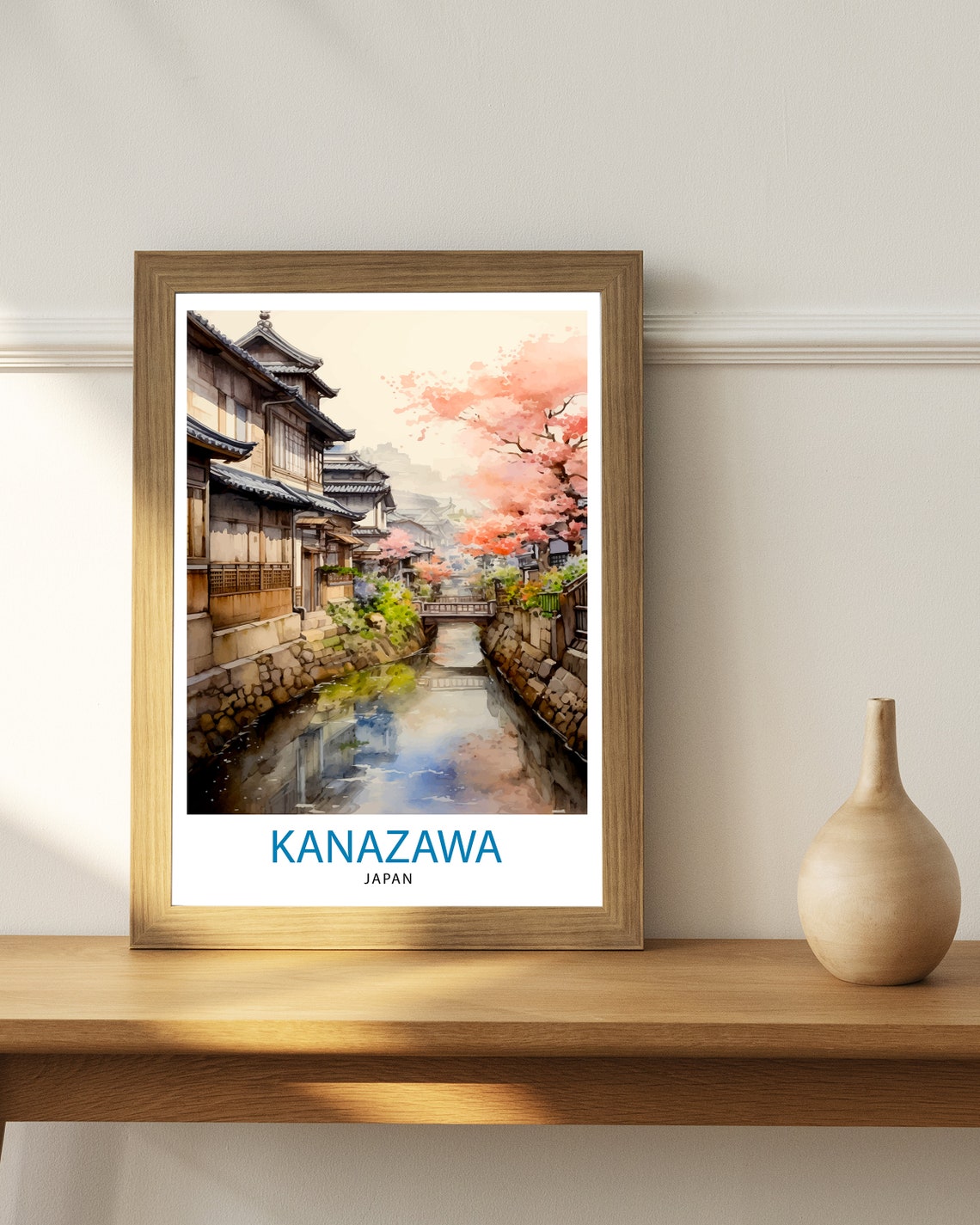 Kanazawa Japan Travel Print Kanazawa Wall Decor Kanazawa Poster Japan Travel Prints Kanazawa Art Print Kanazawa Illustration Kanazawa Wall - Image 2