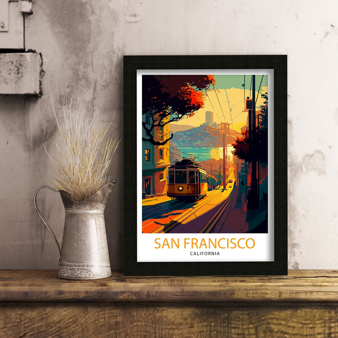 San Francisco Travel Poster, California Illustration - Image 3