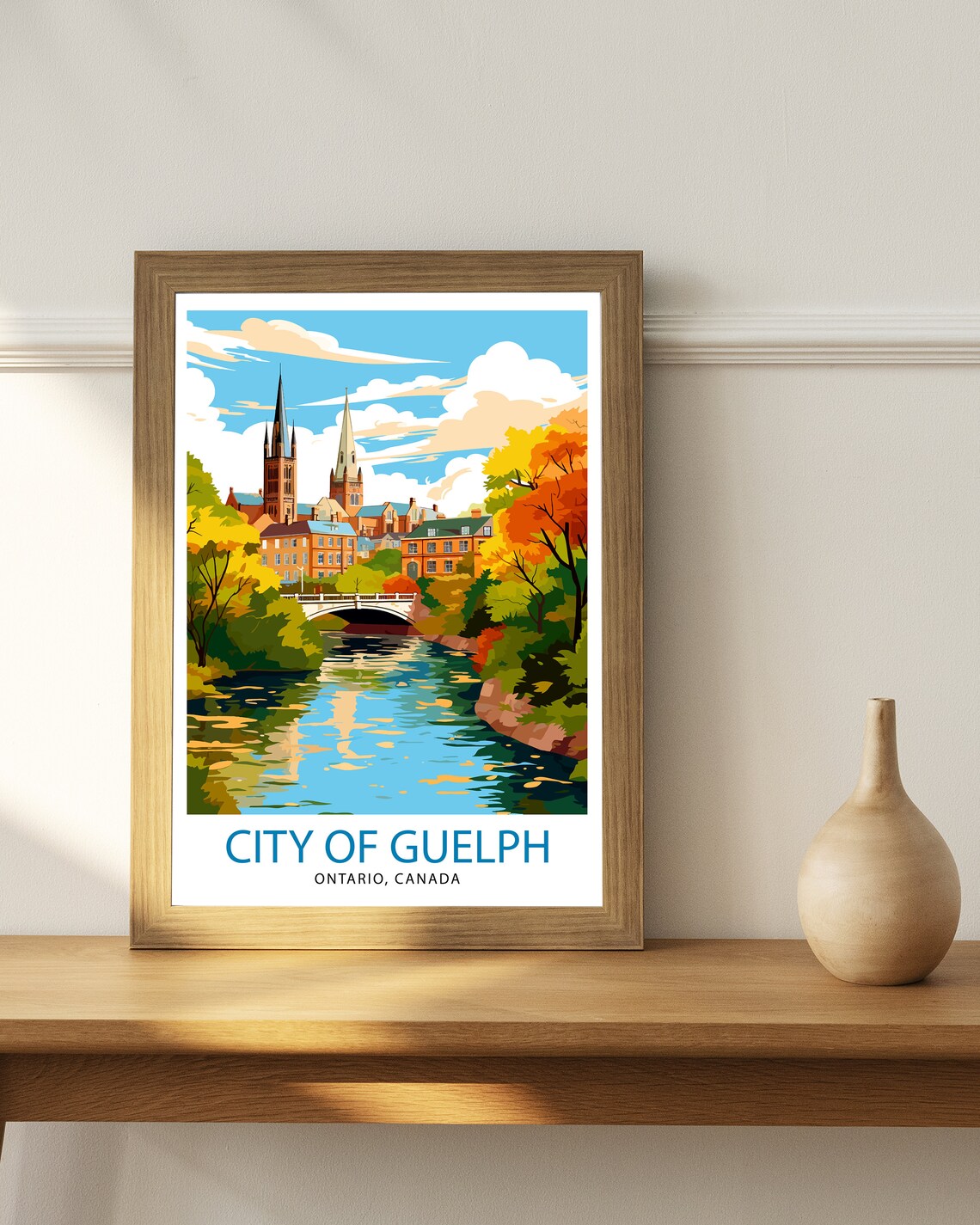 Guelph Ontario Travel Poster, Guelph Decor - Image 2