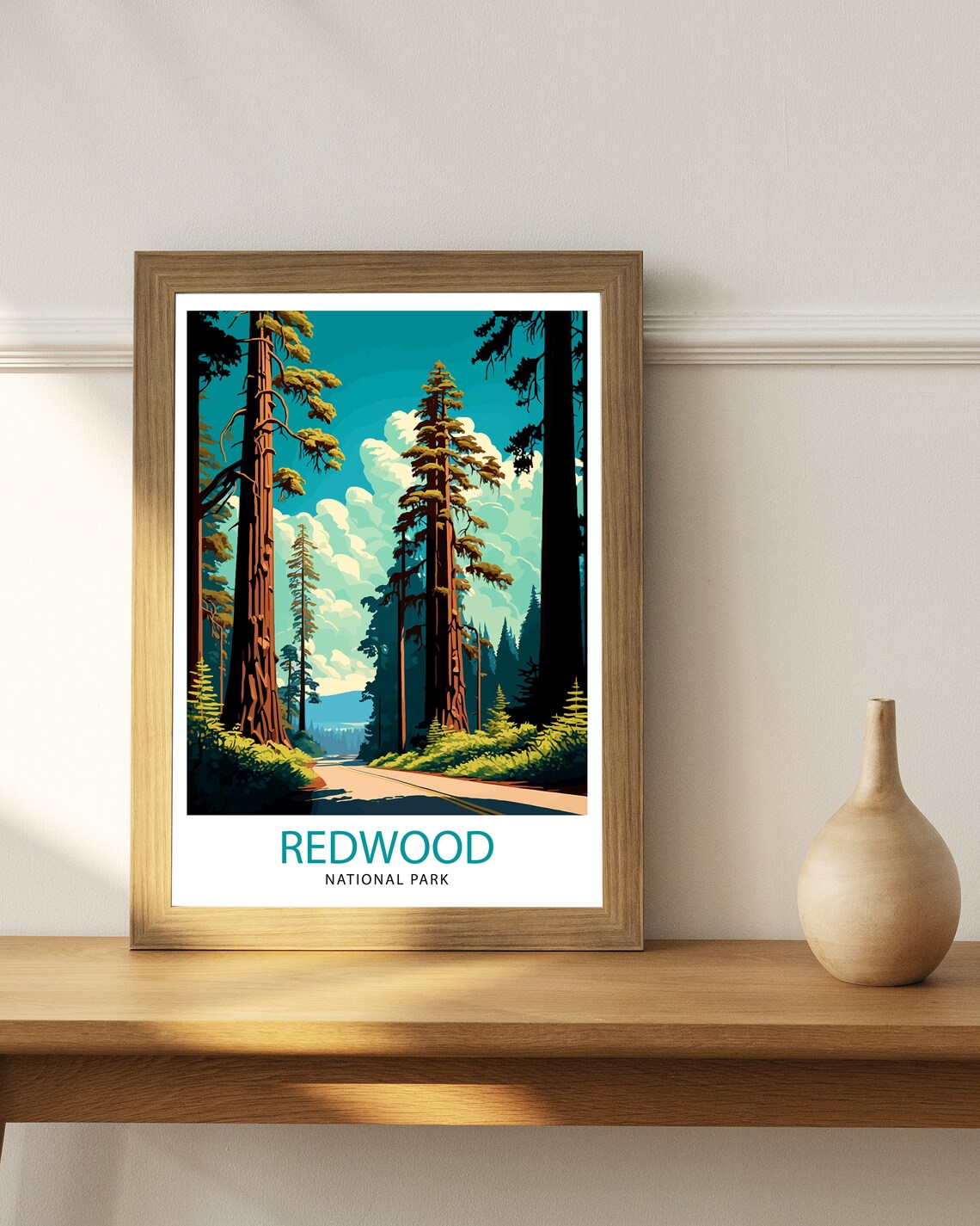 Redwood National Park Travel Poster, California Nature - Image 2