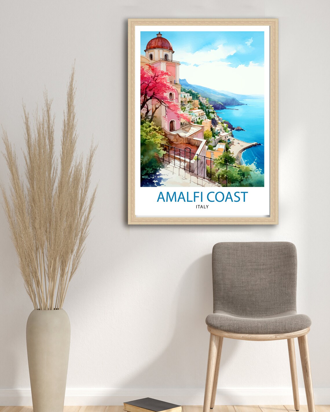 Amalfi Coast Italy Travel Poster, Europe Wall Decor - Image 3