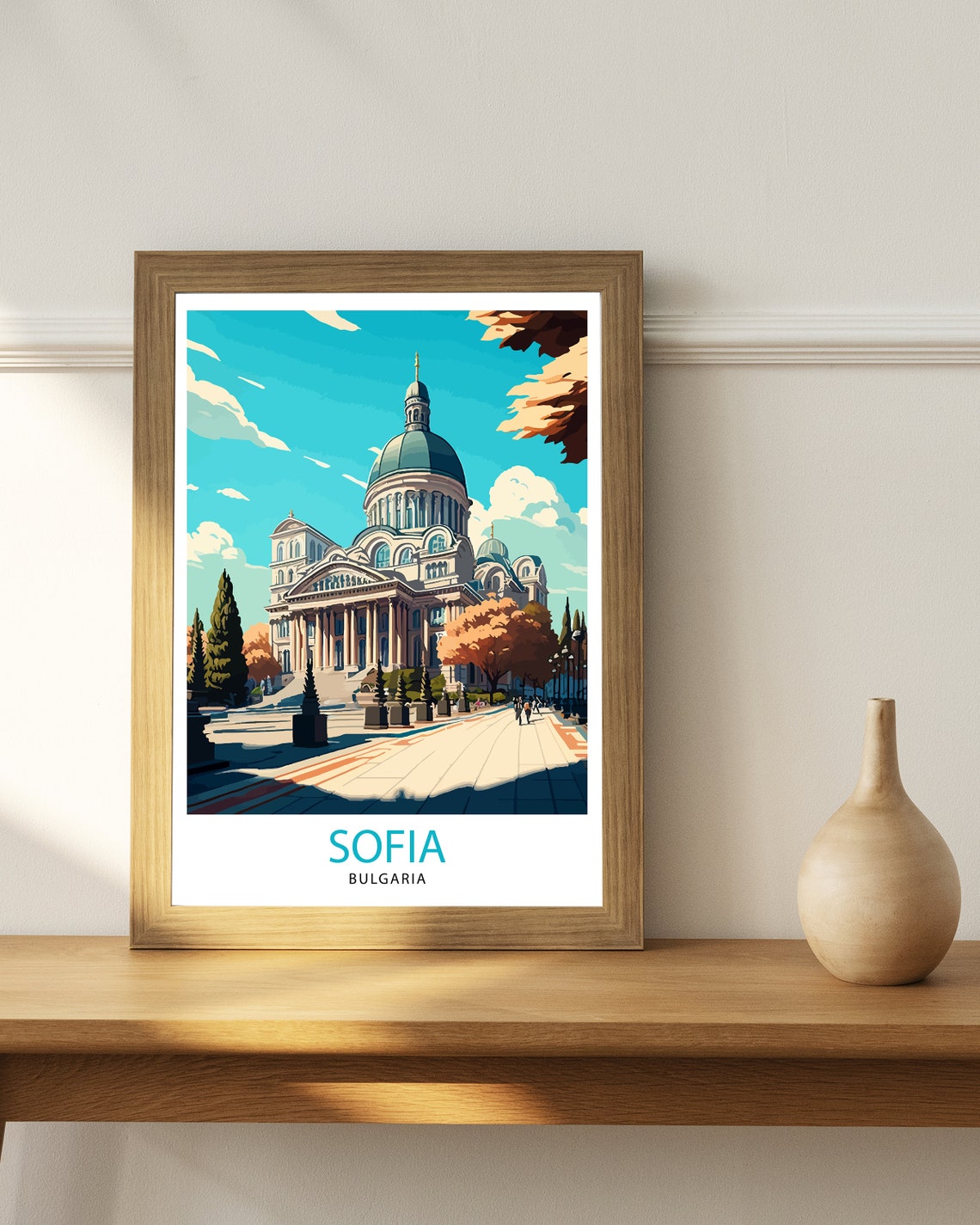 Sofia Bulgaria Iconic Alexander Nevsky Cathedral Plaza Poster - Image 3