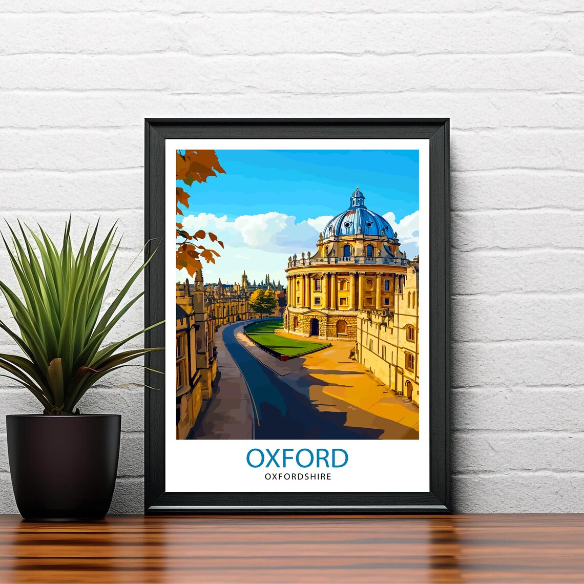 Oxford England Travel Poster, Oxford University Decor - Image 2