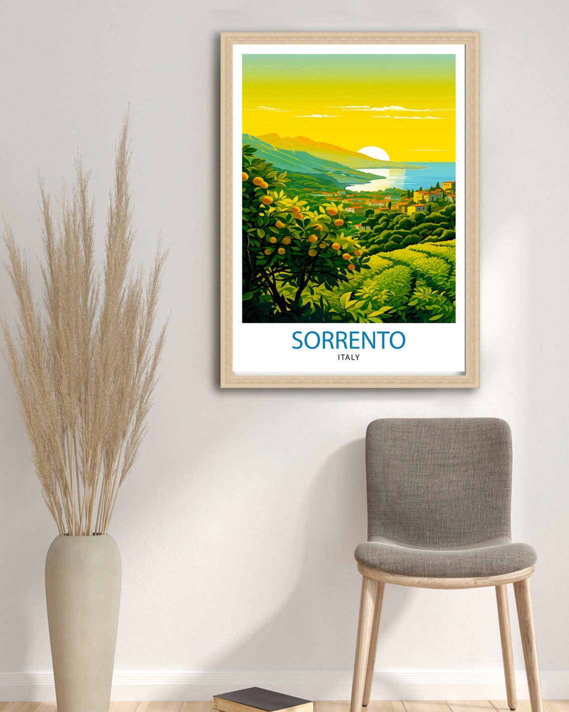 Sorrento Italy Travel Print Sorrento Wall Decor Sorrento Poster Italy Travel Prints Sorrento Art Print Sorrento Italy Illustration - Image 3