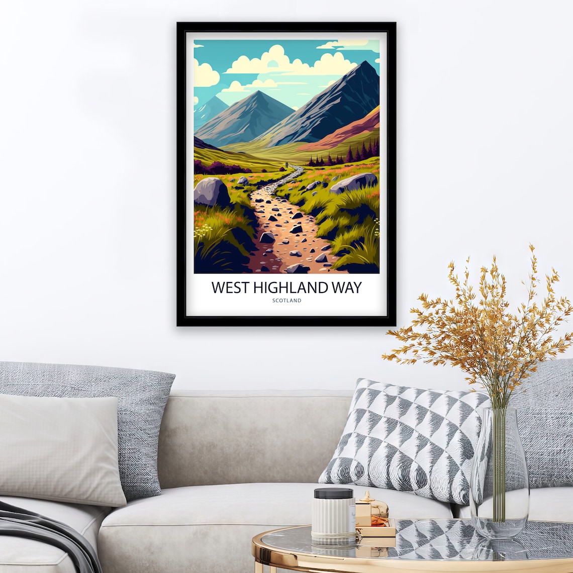 West Highland Way Scotland Travel Poster, Art Print - Image 2