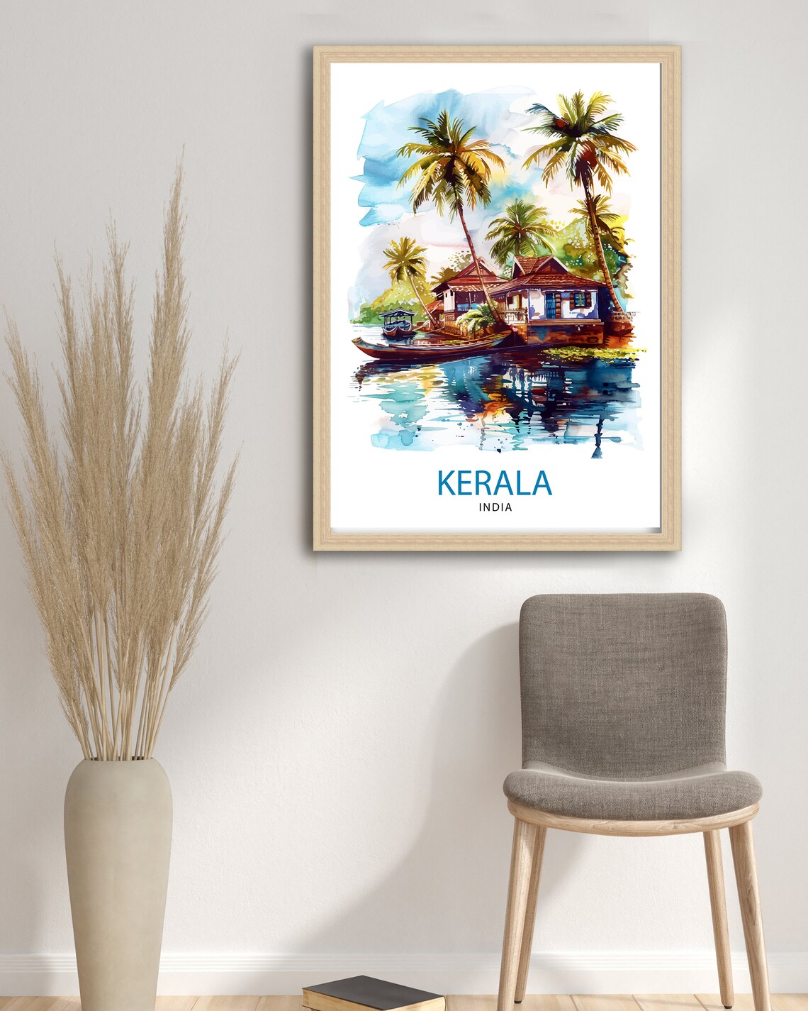 Kerala India Travel Poster, Home Decor Wall Print - Image 2