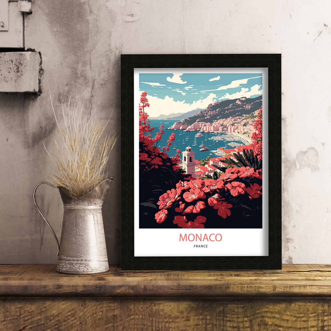 Monaco Travel Poster, European City Art Print - Image 3