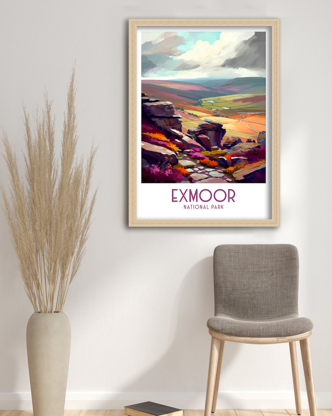 Exmoor National Park Travel Poster, Landscape Print - Image 2