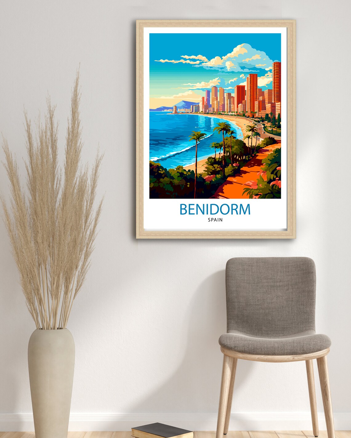 Benidorm Spain Travel Poster, Home Decor - Image 3