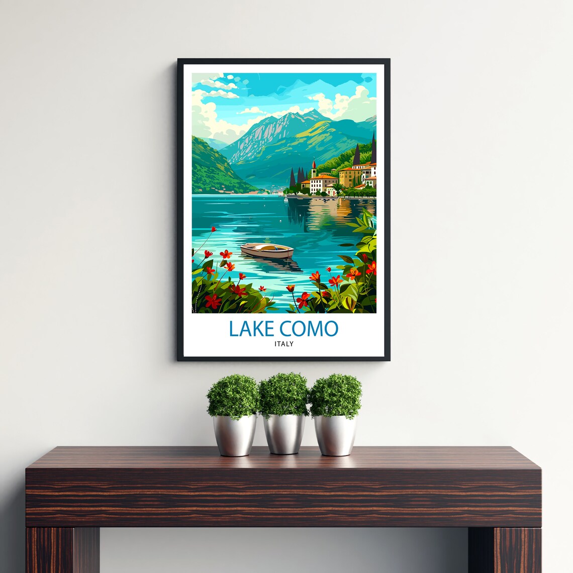 Lake Como Italy Travel Poster, Home Living Decor - Image 3