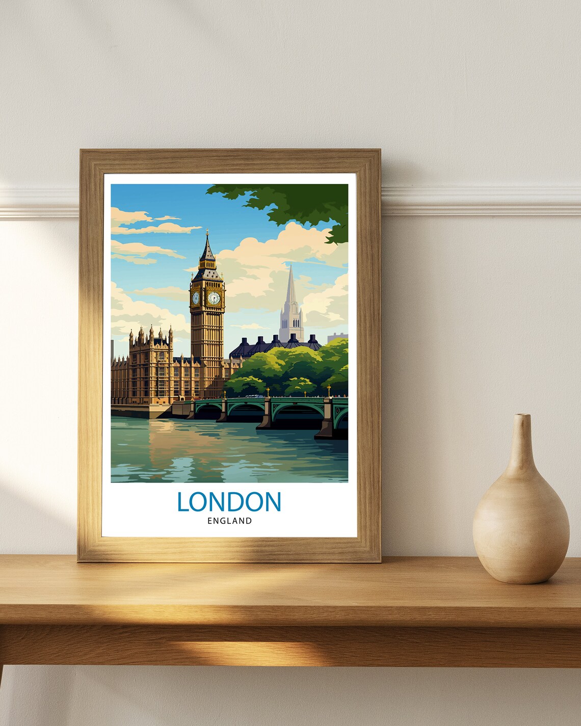 London Travel Poster, UK Home Decor Print - Image 2