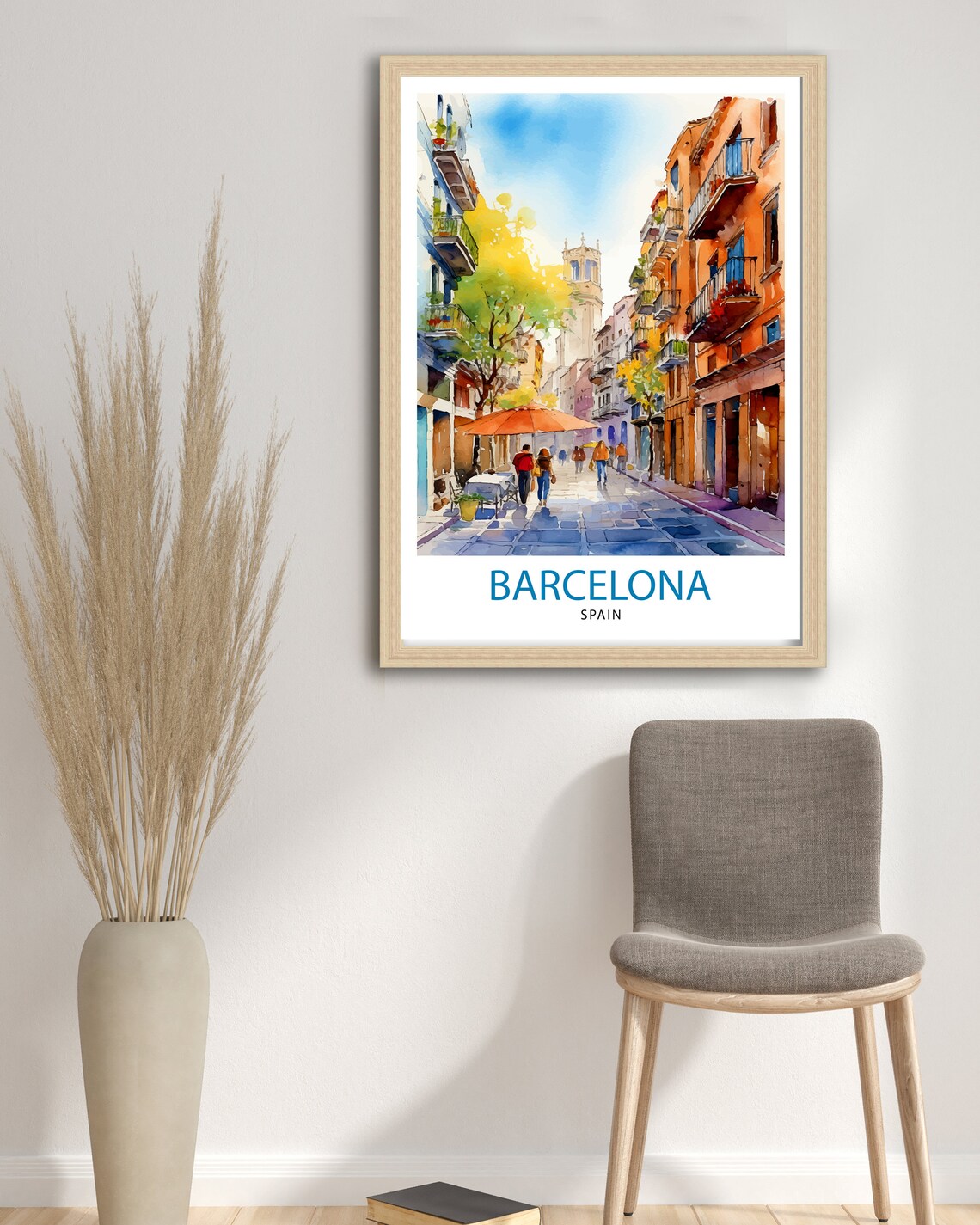 Barcelona Spain Travel Poster, Europe Wall Decor - Image 3