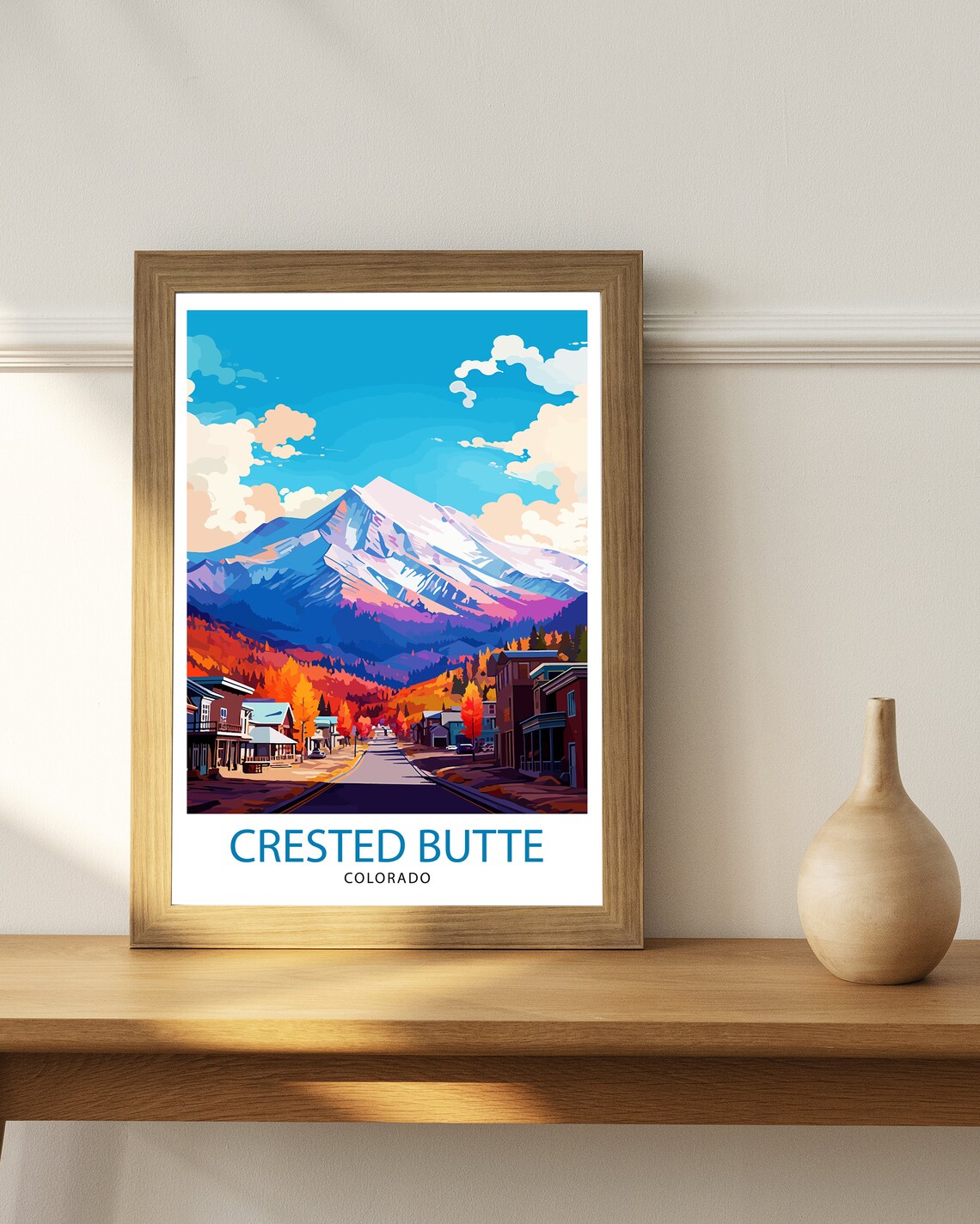 Crested Butte Colorado Travel Poster, Rocky Mountain - Image 2