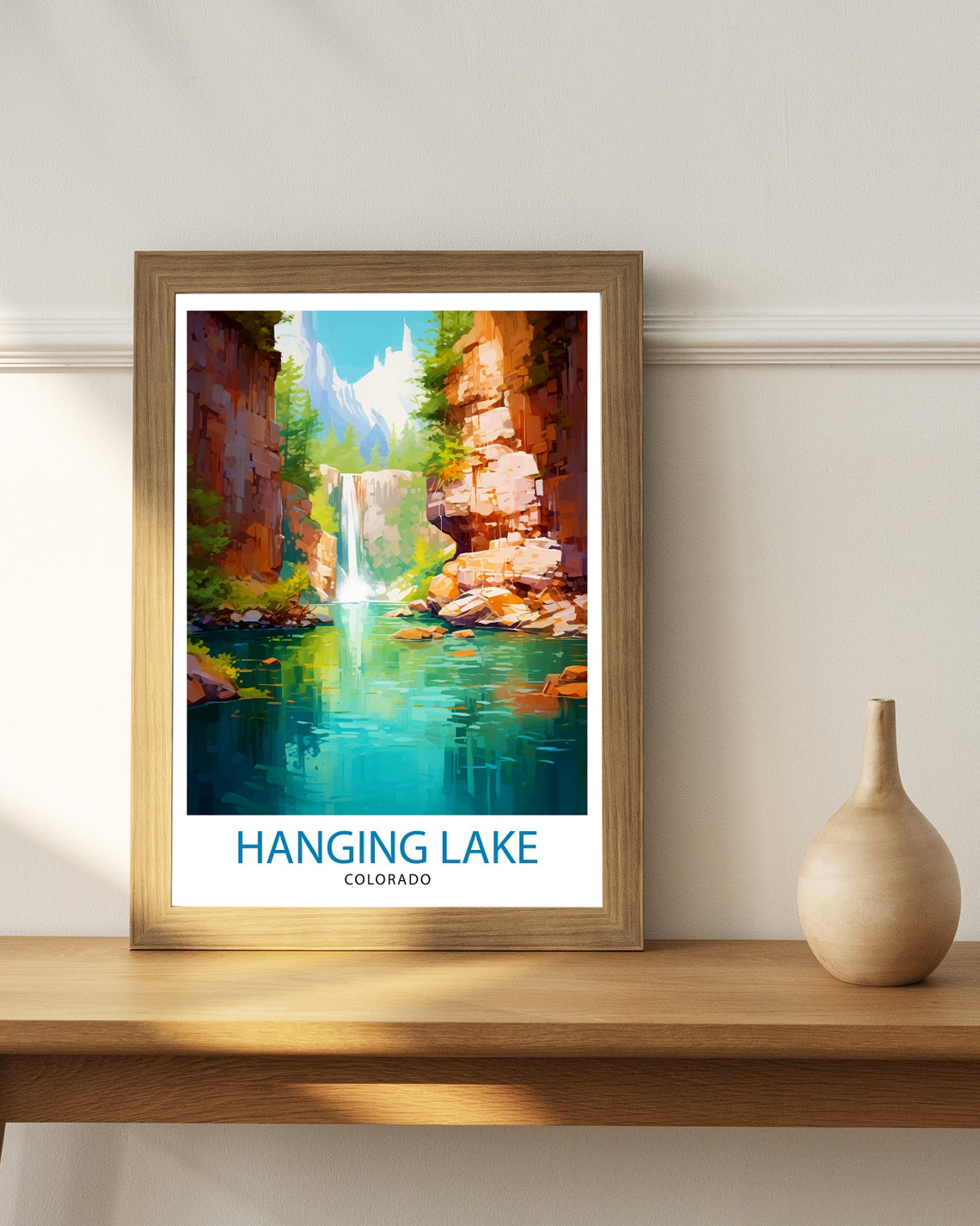 Hanging Lake Colorado Waterfall Canyon Turquoise Pool Poster - Image 3