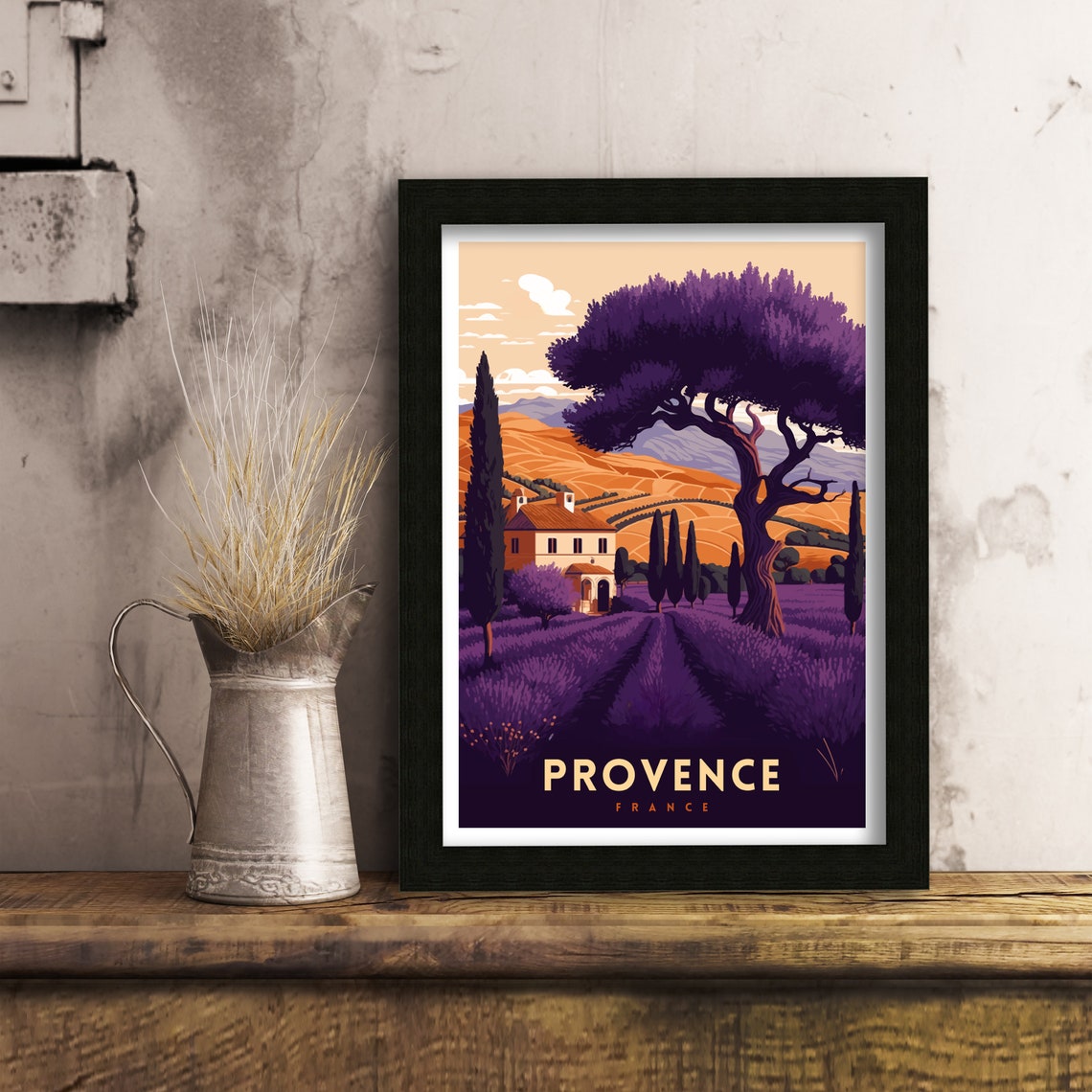Provence France Trave Print Provence Wall Art France Travel Poster Home Living Decor Provence France Illustration Gift For Travel Lovers - Image 3
