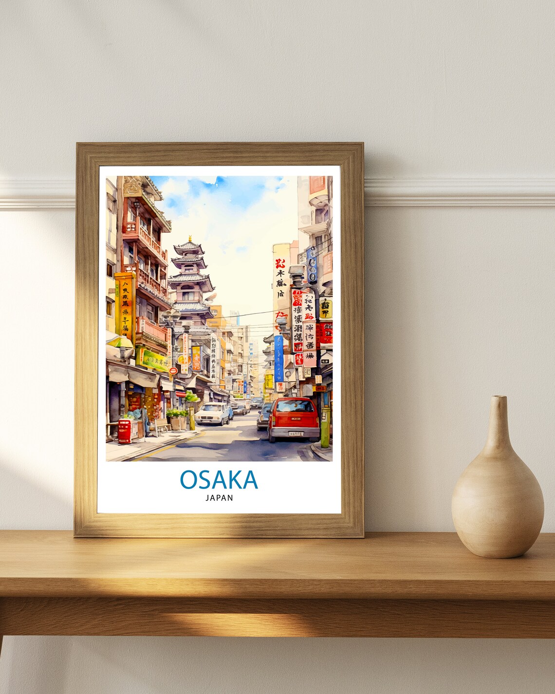 Osaka Japan Travel Poster, Travel Prints Art - Image 2
