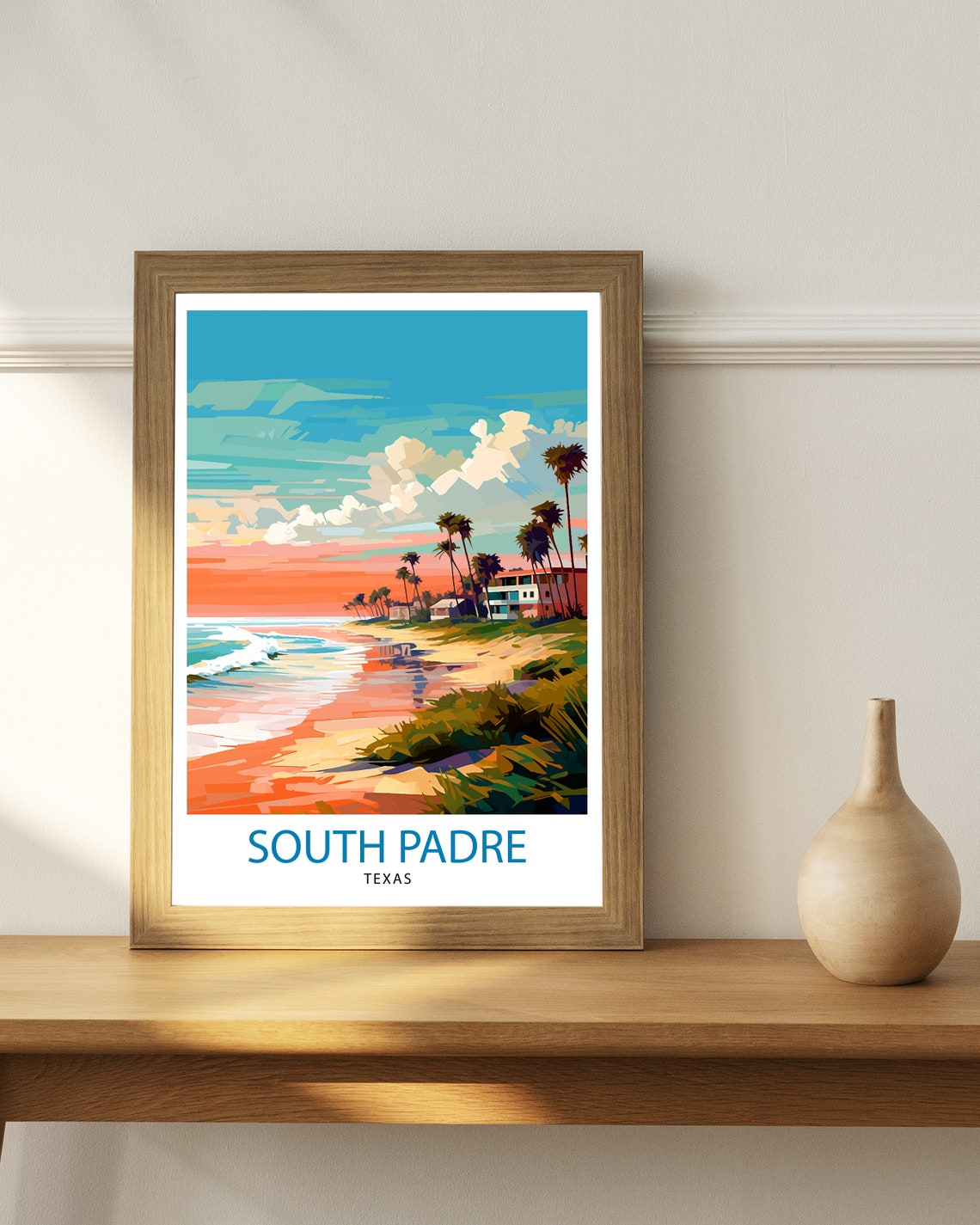 South Padre Island Travel Print South Padre Island Wall Decor South Padre Island Poster Texas Travel Prints South Padre Island Art Print - Image 3