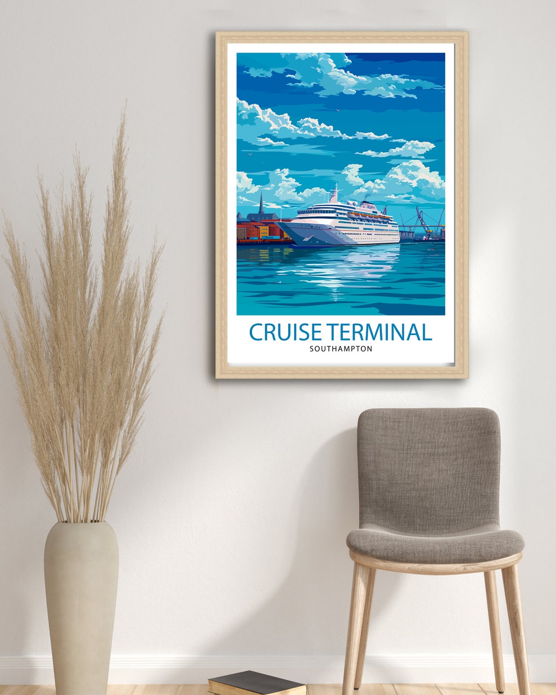 Southampton England Cruise Terminal Ship Harbor Travel Poster - Image 2