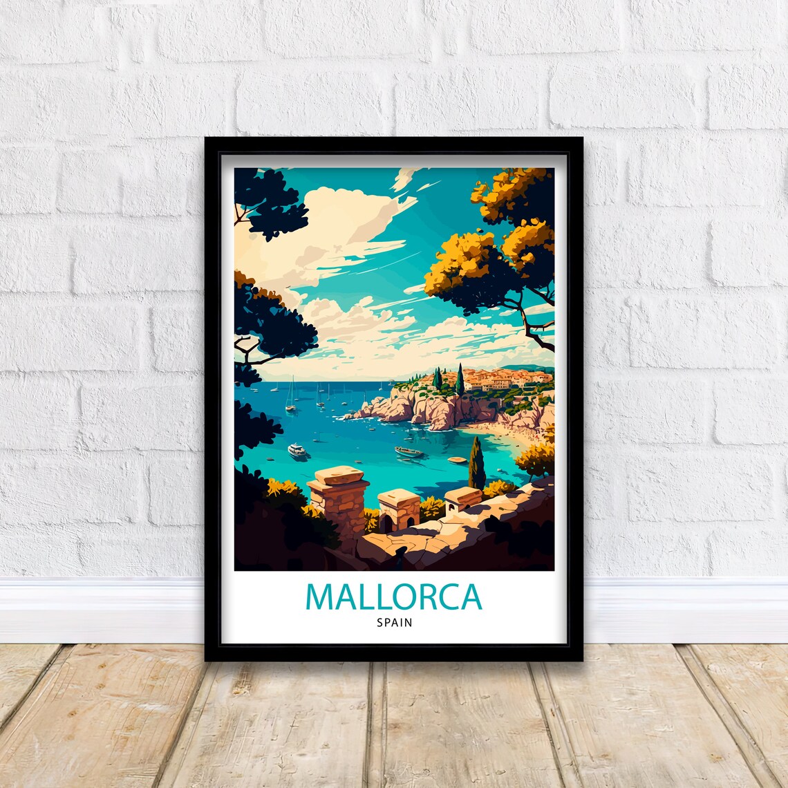 Mallorca Spain Travel Poster, Mallorca Wall Art - Image 2