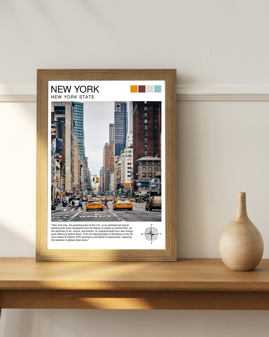 New York Travel Print New York Wall Decor New York Poster Usa Travel Prints New York Art Print New York Illustration New York Wall Art - Image 3