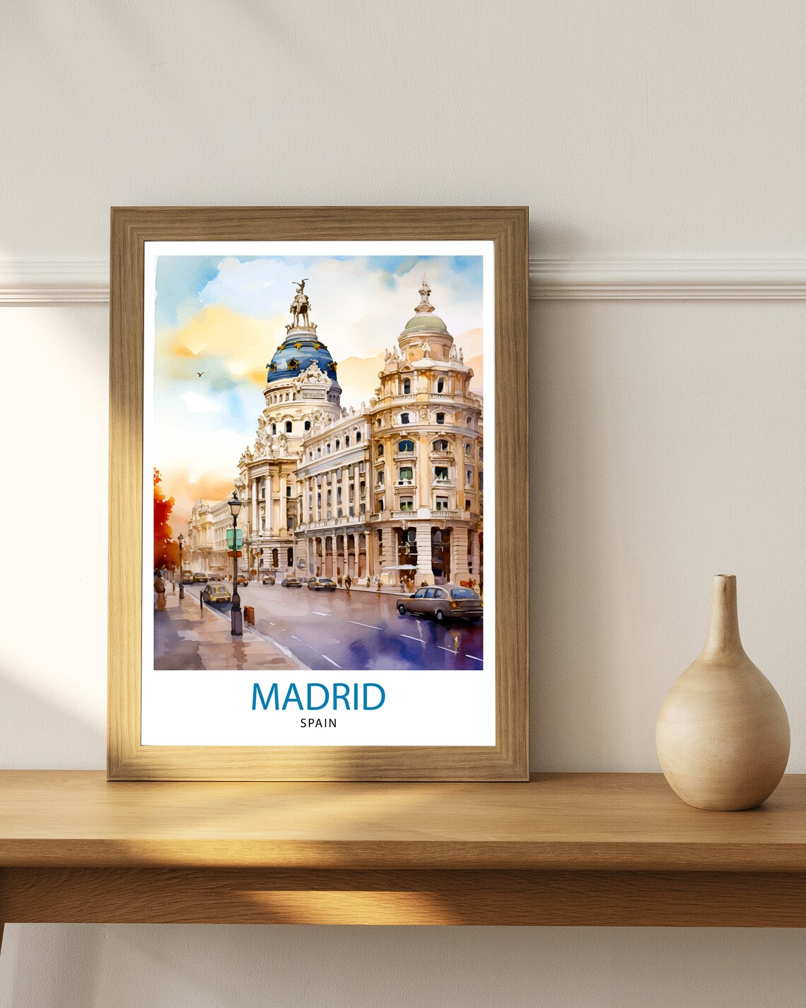 Madrid Spain Travel Poster, Madrid Illustration - Image 2